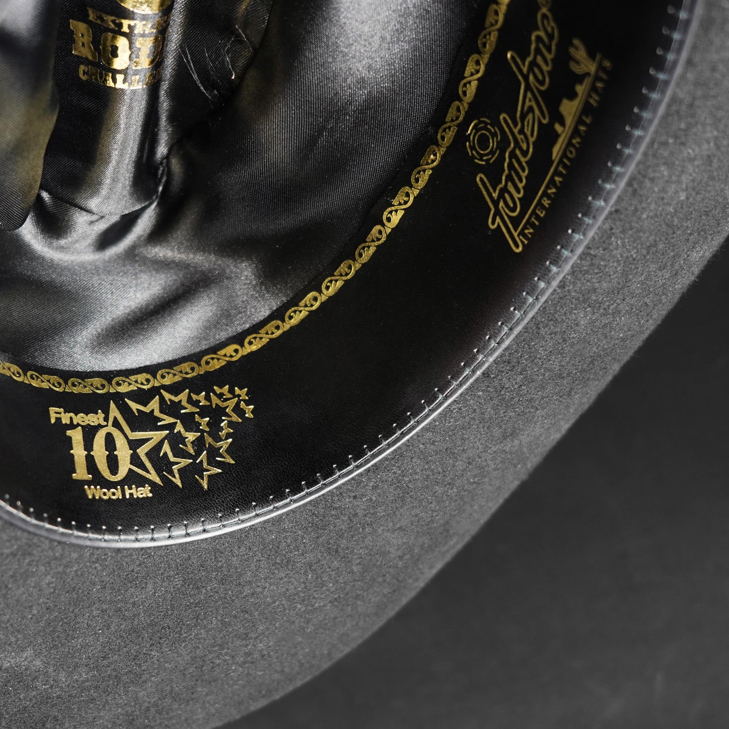 Tombstone 10x Chaparral Black Felt Cowboy Hat 3.5" Brim 4.5" Short Crown Texana
