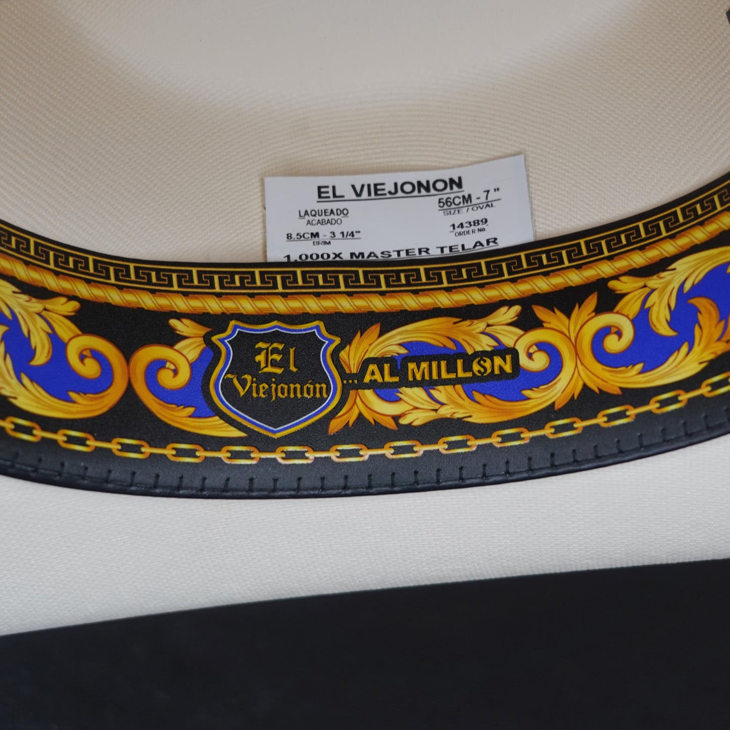 Tombstone El Viejon Master Telar 1000x Tall Crown 5 1/4" Brim 3 1/4"