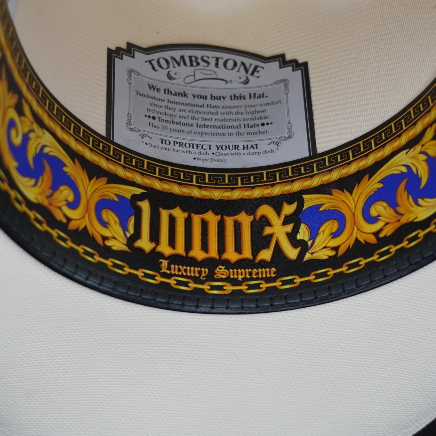 Tombstone El Viejon Master Telar 1000x Tall Crown 5 1/4" Brim 3 1/4"