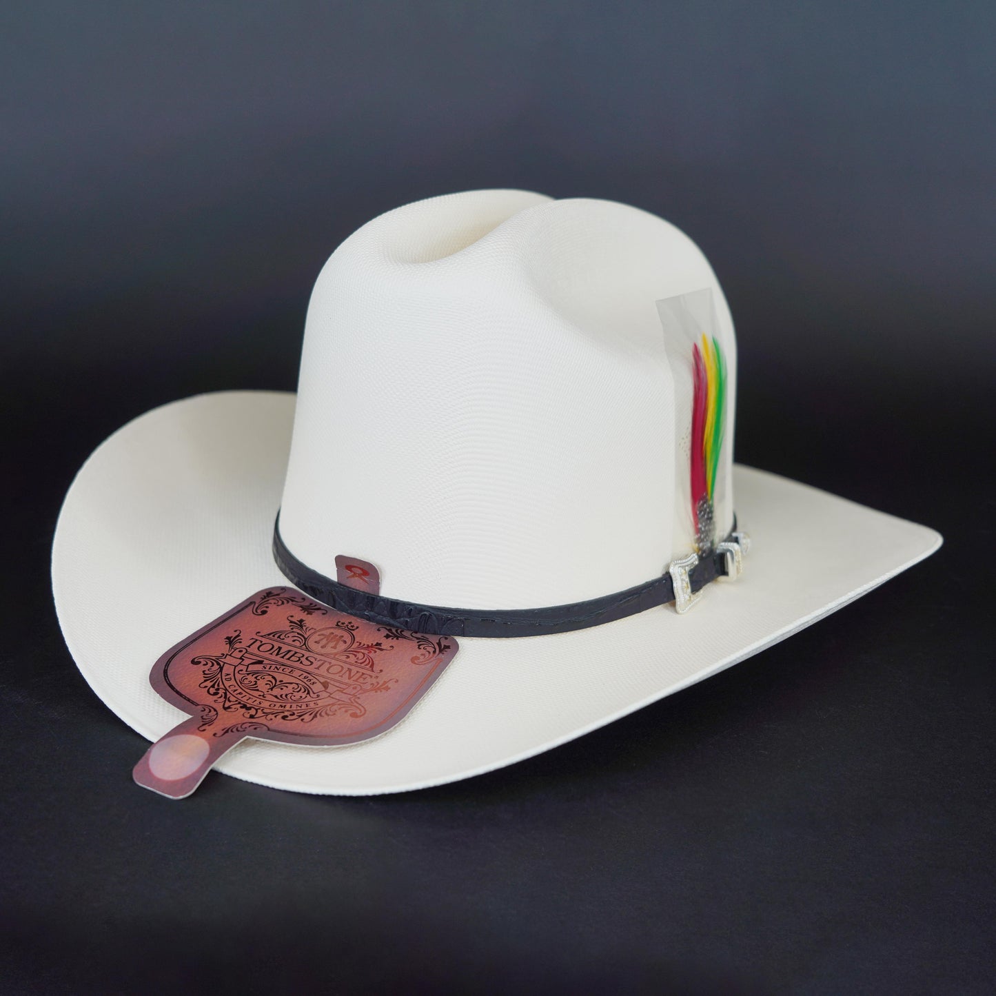 Tombstone Johnson 1000X Master Telar Brim 3.5" Sombrero Tall Crown 4 3/4"