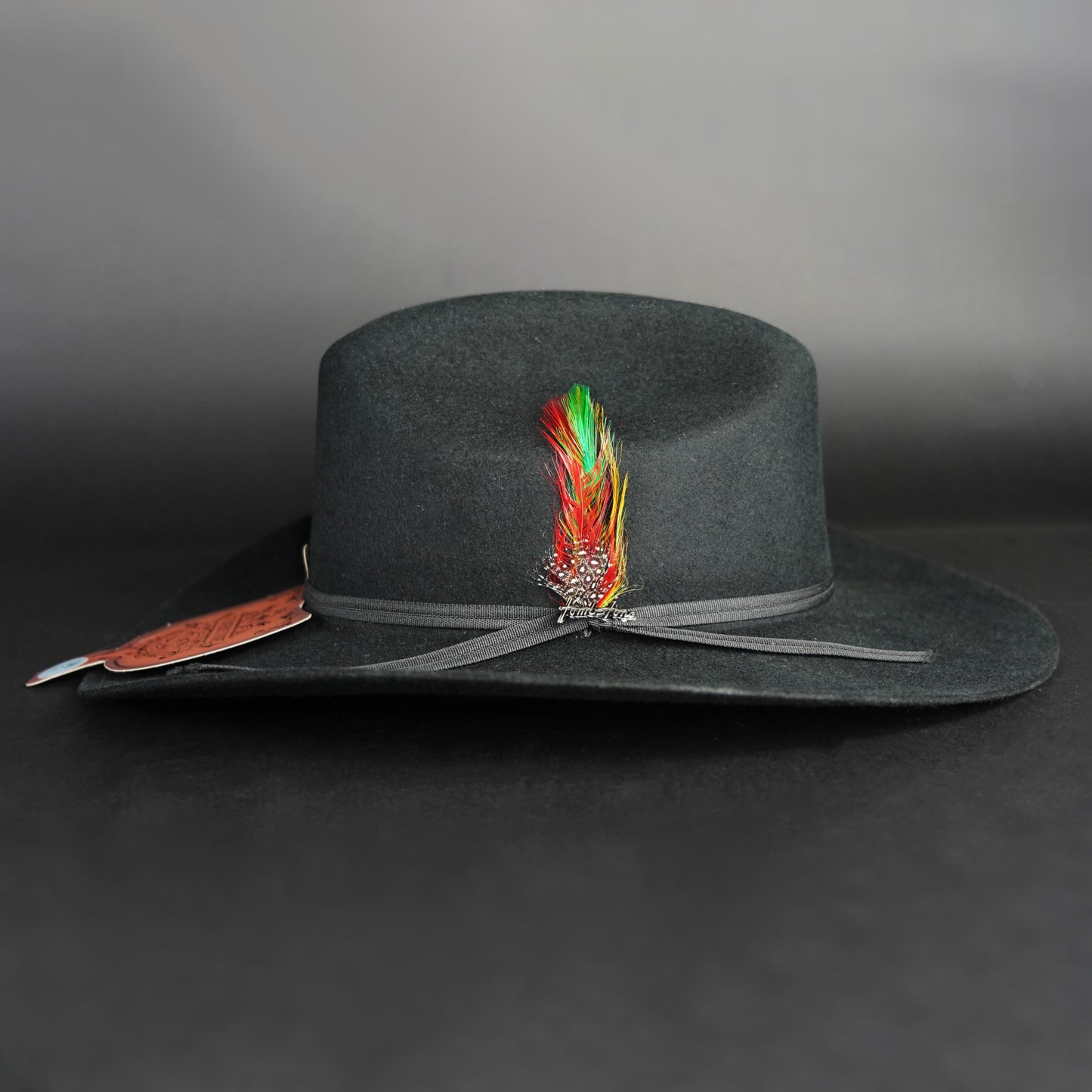 Tombstone 10x Chaparral Black Felt Cowboy Hat 3.5" Brim 4.5" Short Crown Texana