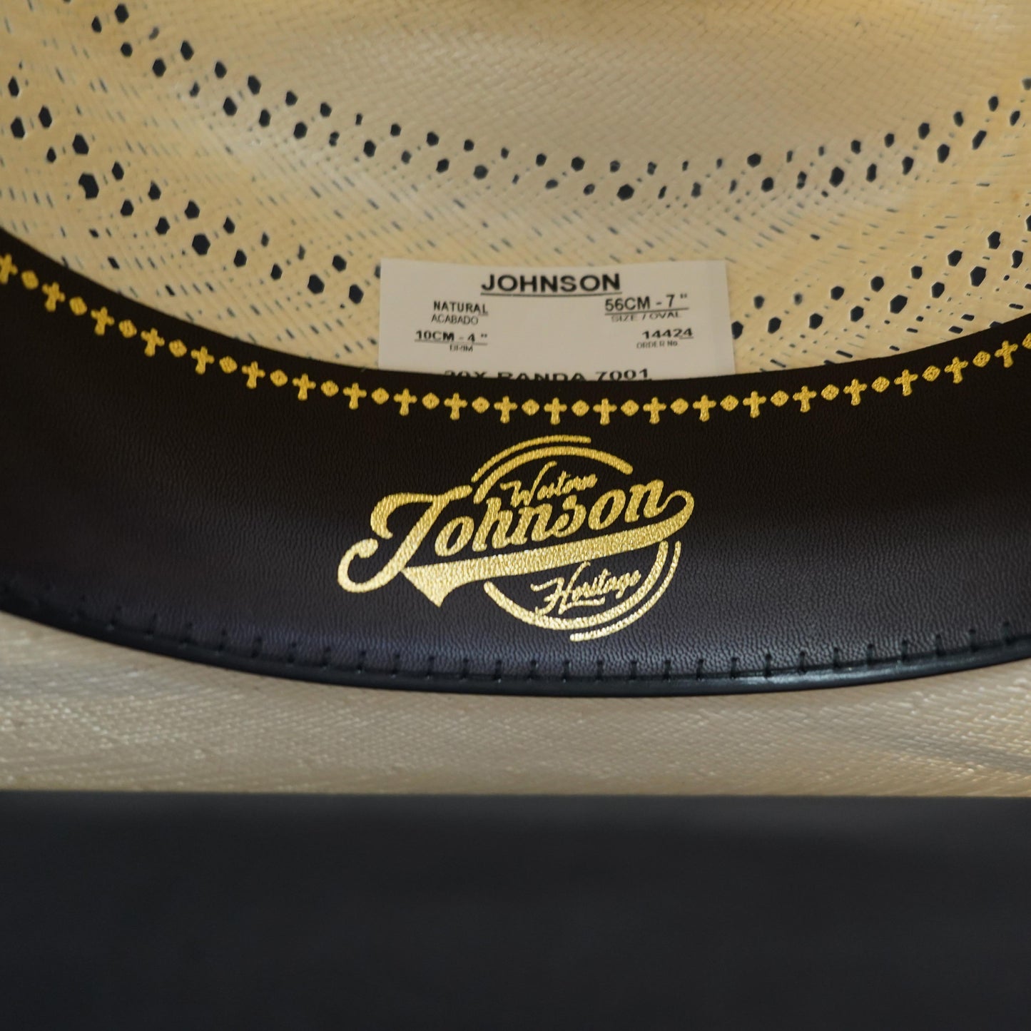 Tombstone Johnson 30X Handwoven Straw Sombrero Brim 4"