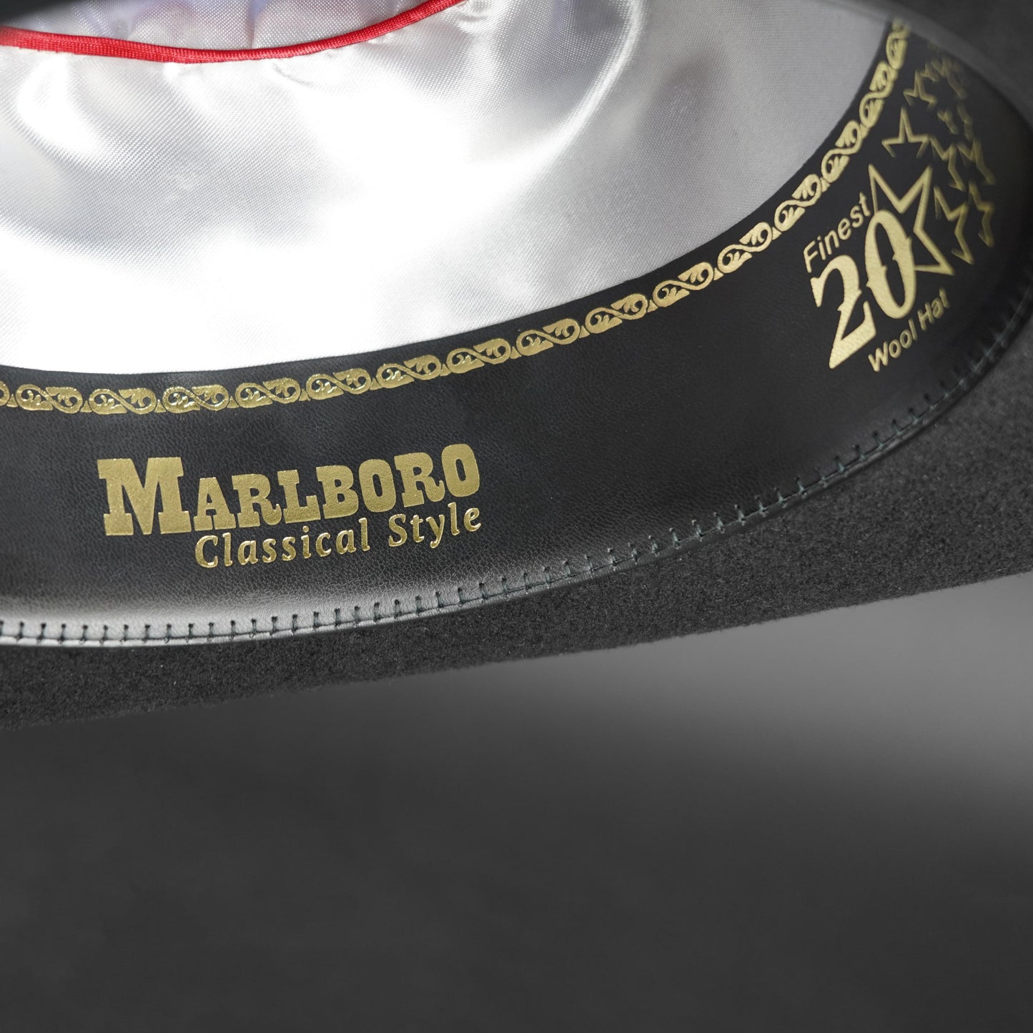 Tombstone Marlboro 20x Black Felt Texana 3.5" Brim 4 3/4" Tall Crown