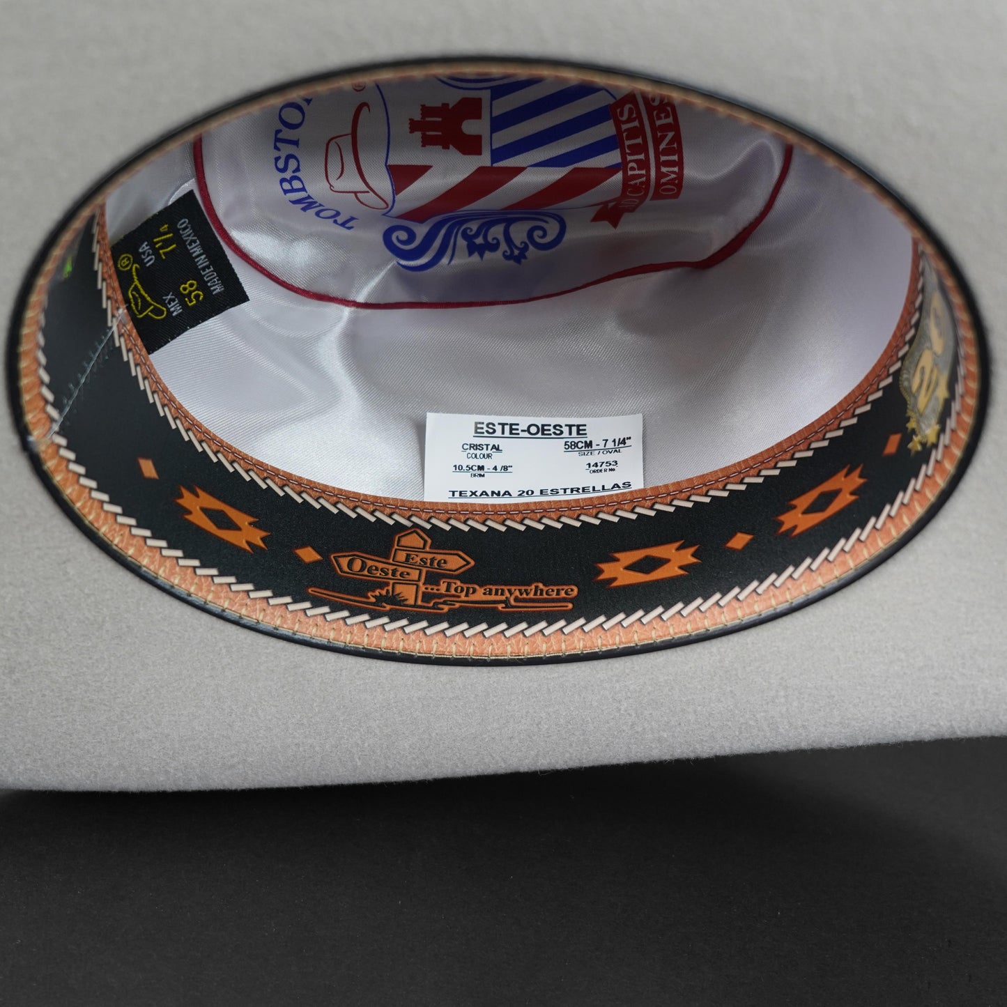 Tombstone Este Oeste Silver 20x Wool Felt Hat