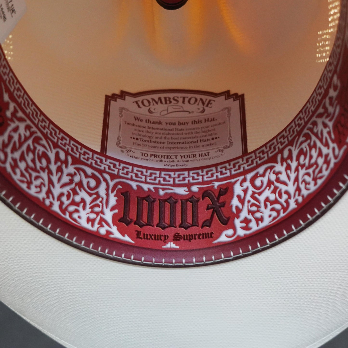 Tombstone Johnson 1000X Master Telar Brim 4" Cowboy Hat Sombrero Tall Crown 4 3/4"