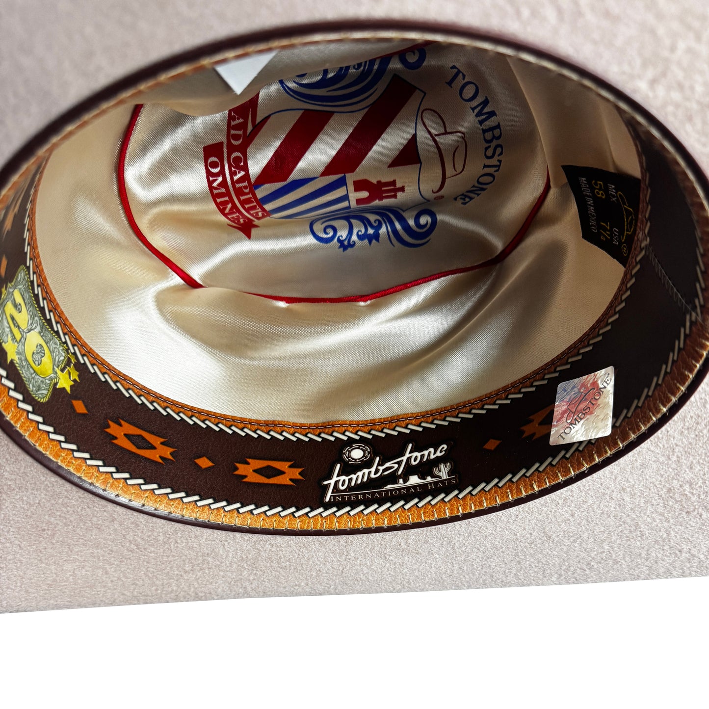 Tombstone Este Oeste 20x Beige Wool Felt Texana