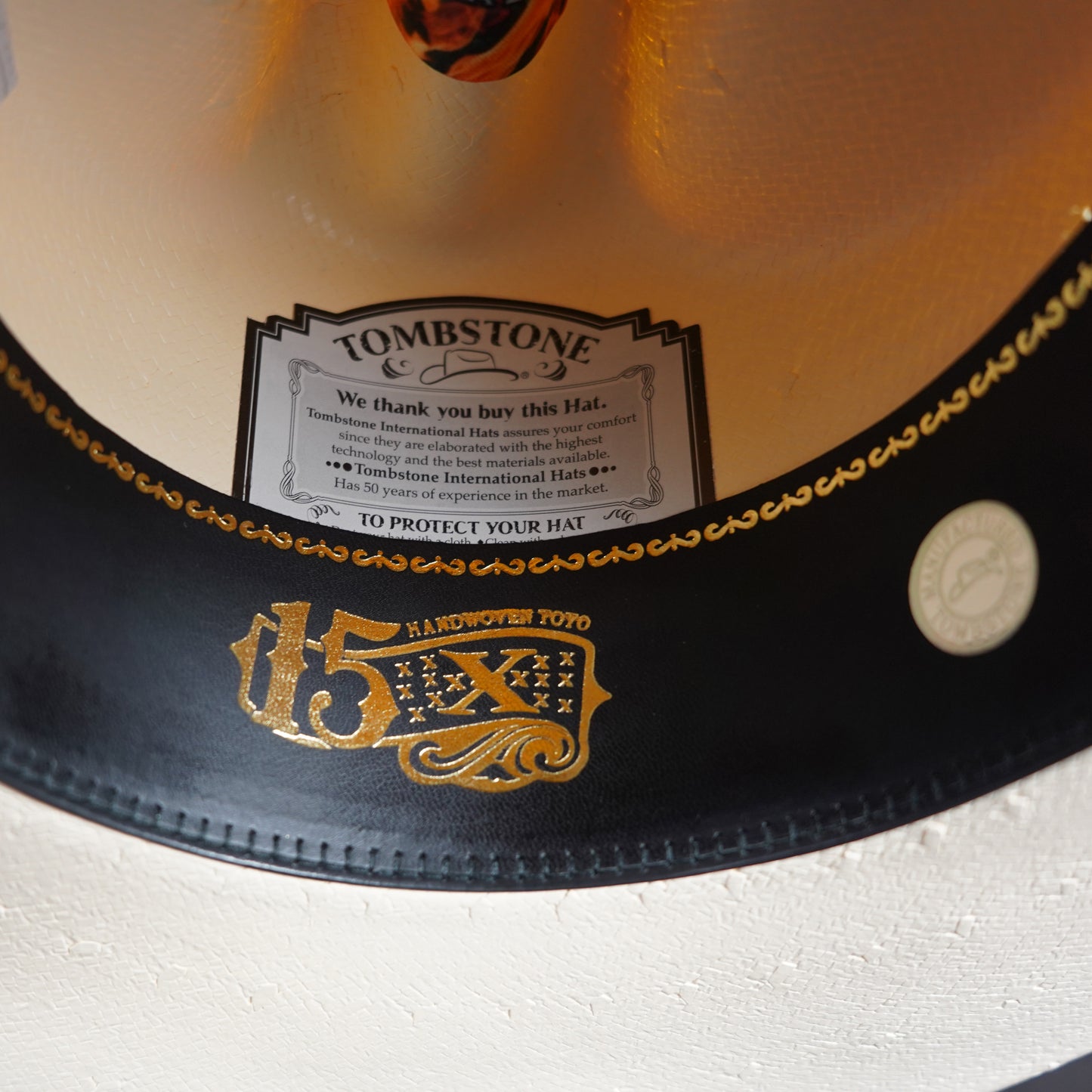 Tombstone Estilo Zacatecas 15x Falda 4" Palma Sombrero Short Crown 4 1/2"