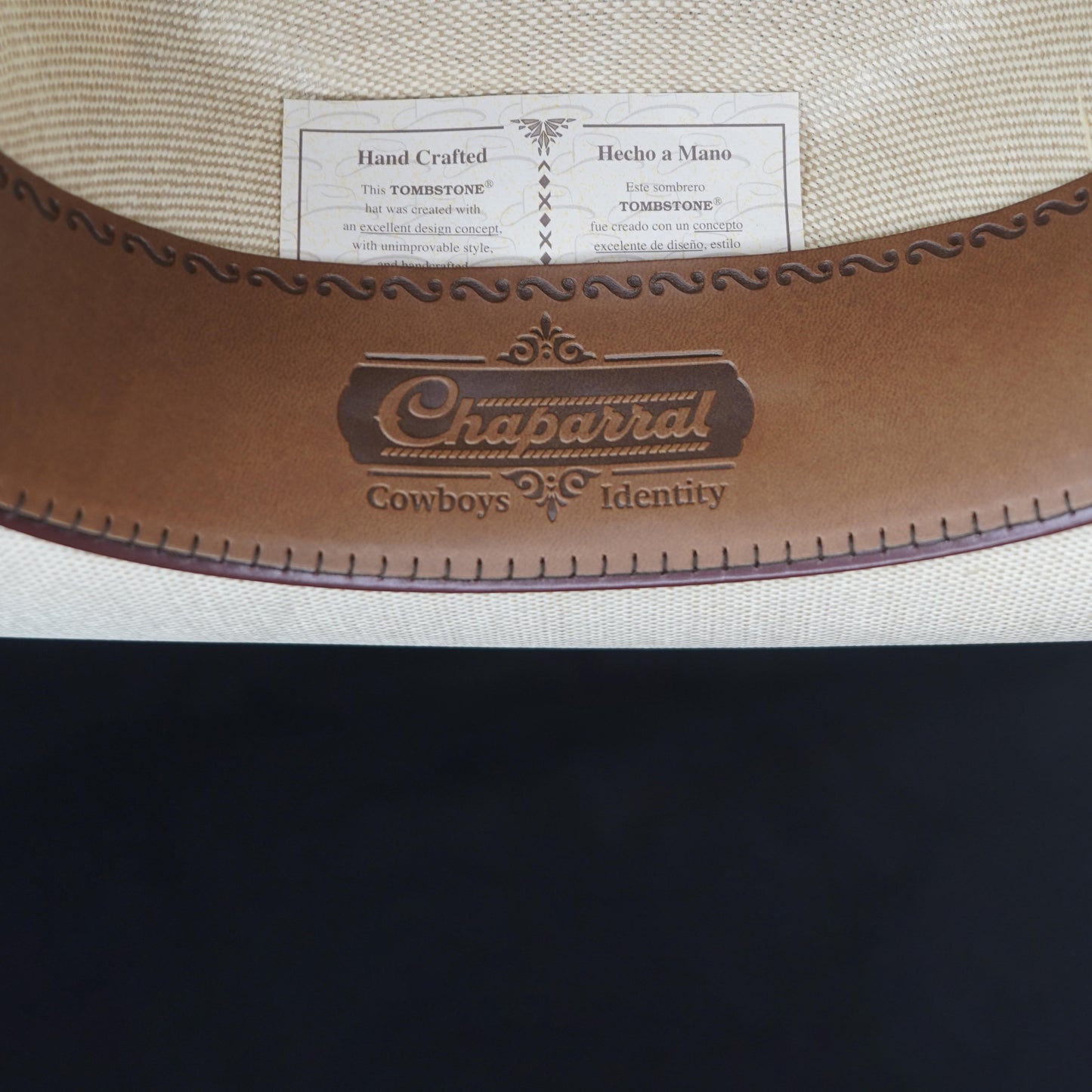 Tombstone Chaparral Telar Balibuntal Sombrero Brim 3.5" Short Crown 4.5"