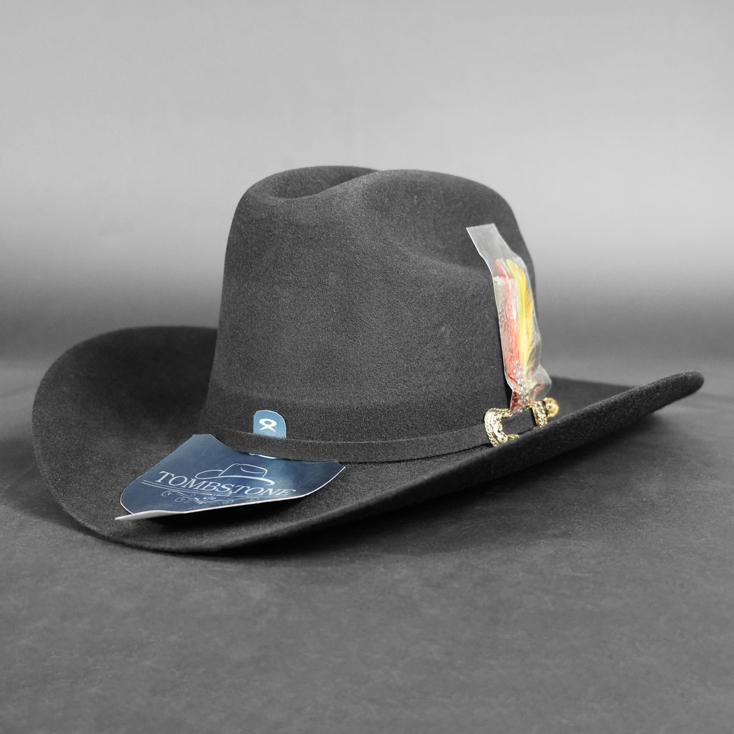 Tombstone Marlboro 20x Black Felt Texana 3.5" Brim 4 3/4" Tall Crown
