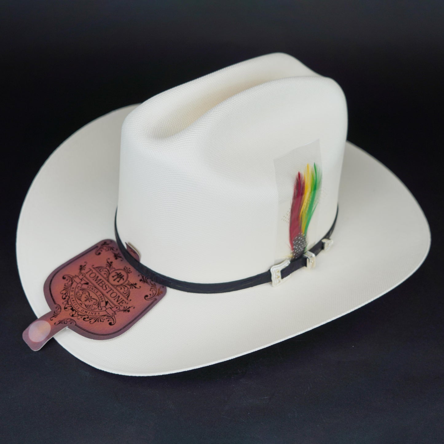 Tombstone Johnson 1000X Master Telar Brim 3.5" Sombrero Tall Crown 4 3/4"