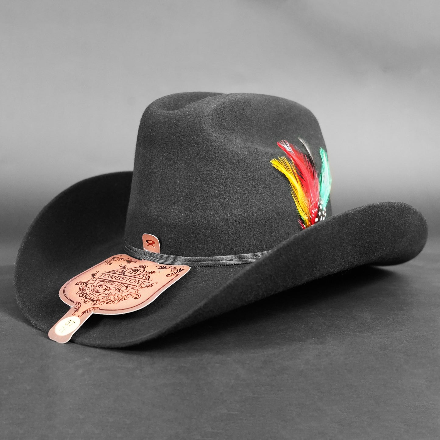 Tombstone El Patron 10x Texana Black Felt 4" Brim Tall Crown 4 3/4