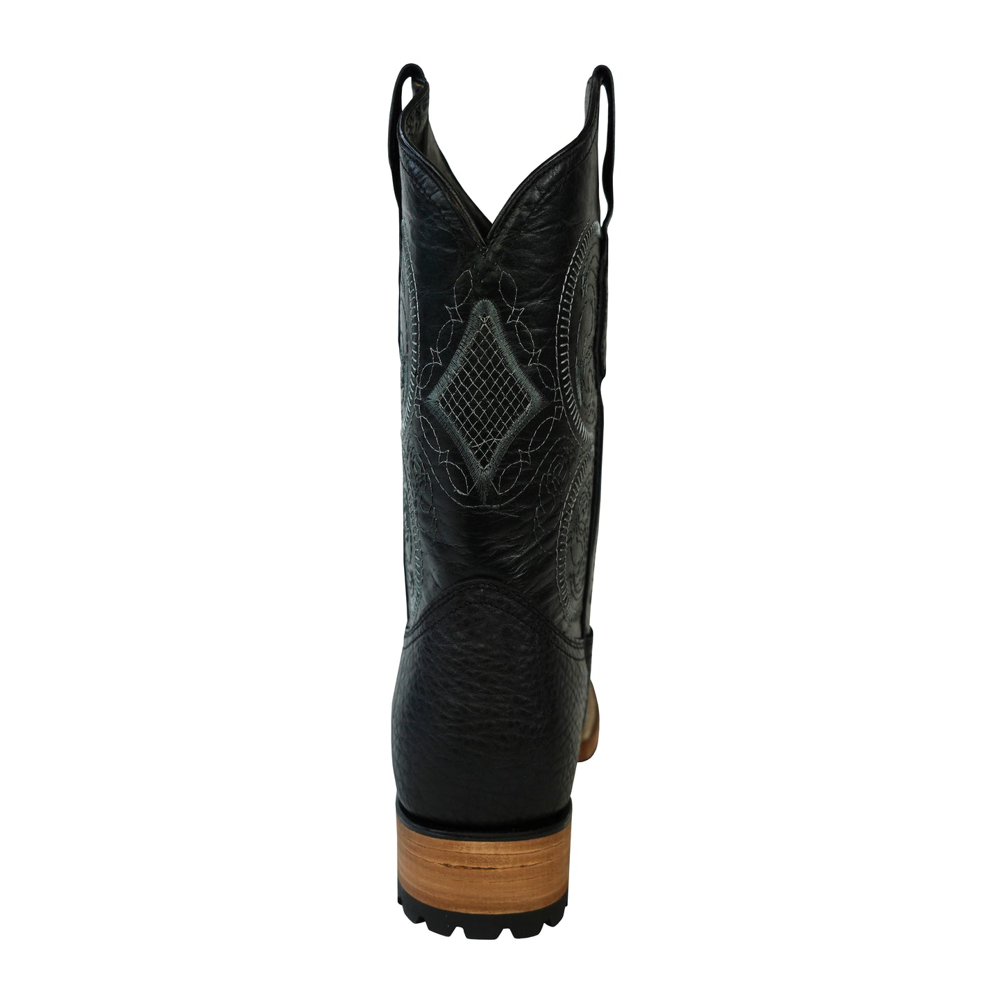 Men's Black Western Square Toe Rodeo Boot Tractor Sole