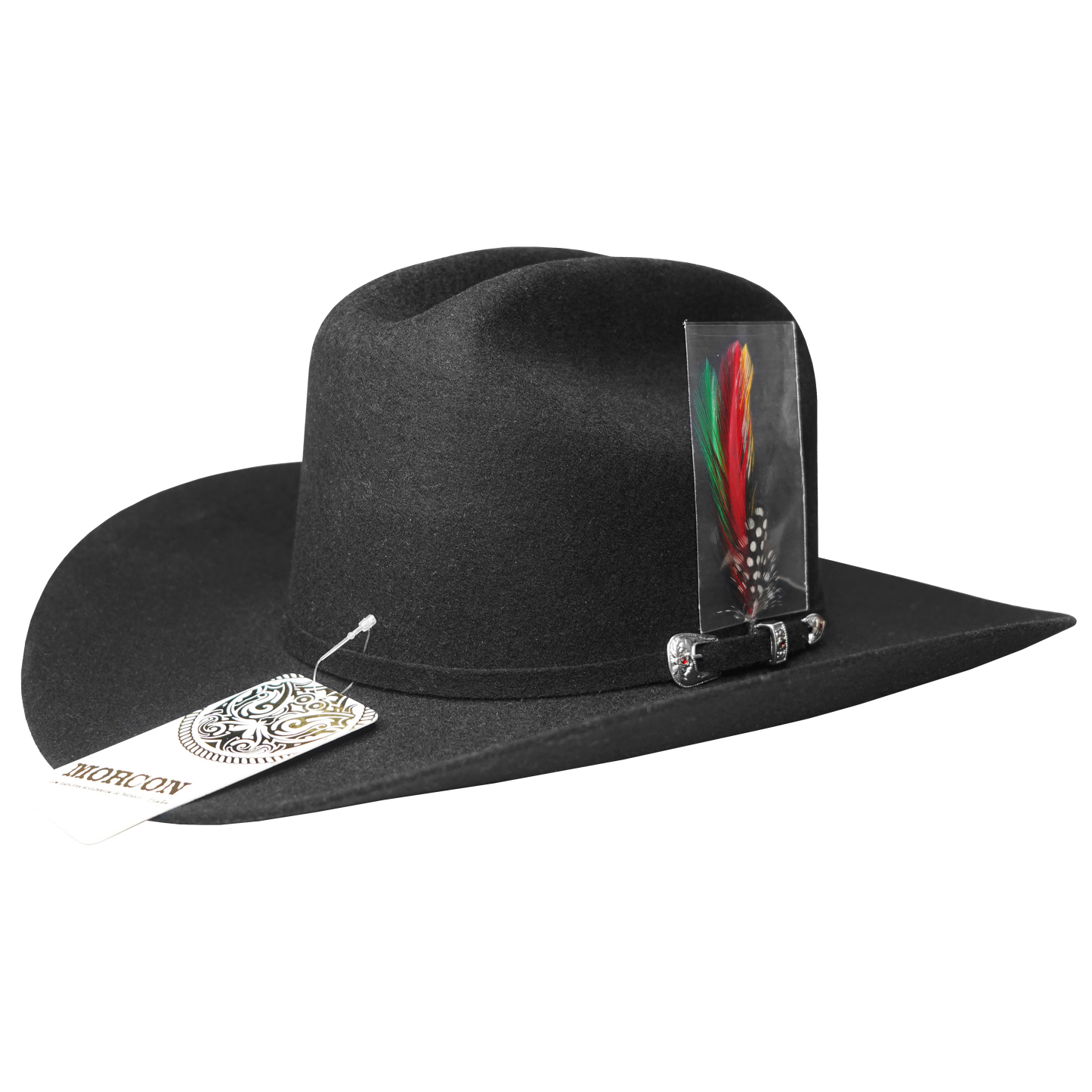 Morcon Chaparral Black Felt 10x Short Crown Texana