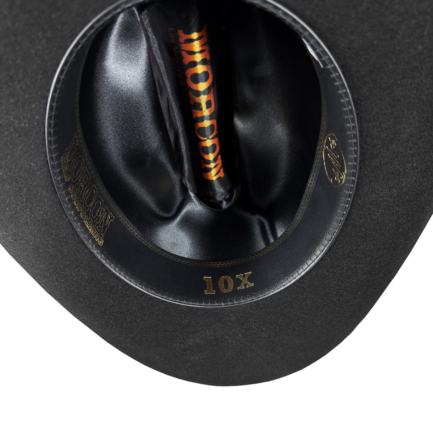 Morcon Chaparral Black Felt 10x Short Crown Texana