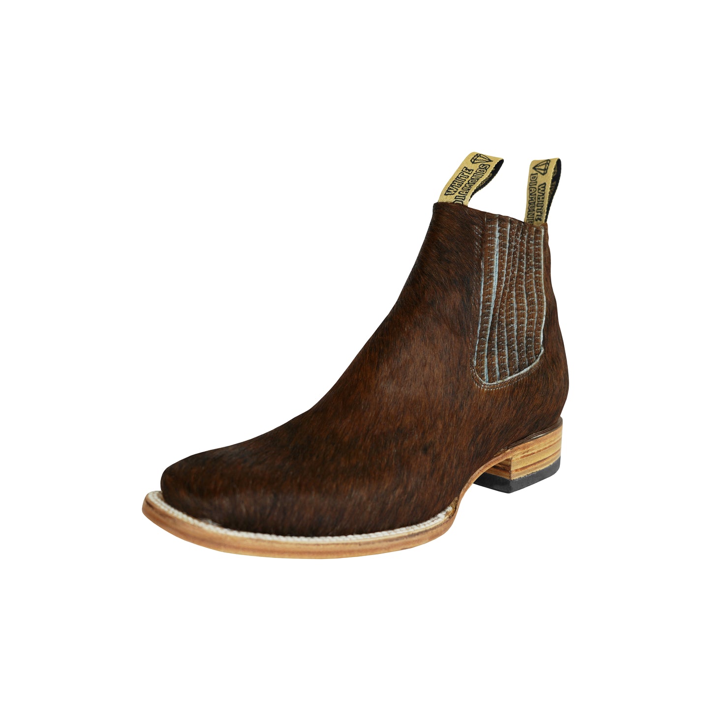 Men Imitation Cowhide Western Square Toe Chelsea Boot Square Toe