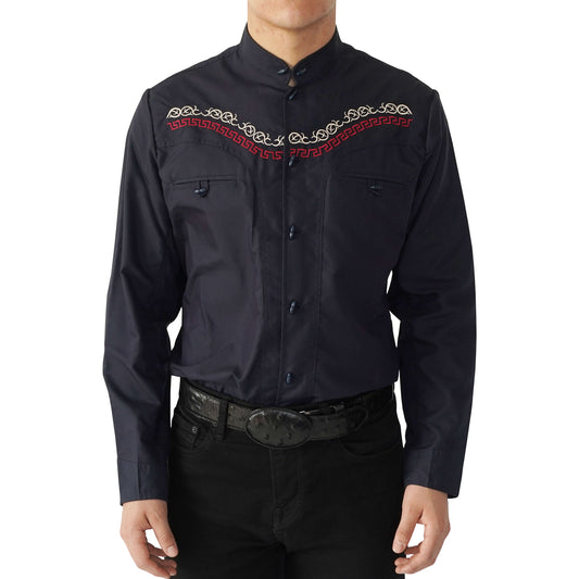 MEN'S NAVY BLUE CHARRA LONG SLEEVE WESTERN SHIRT