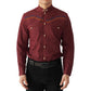 MEN'S MAROON CHARRA LONG SLEEVE WESTERN SHIRT