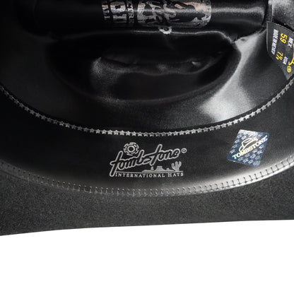 Tombstone Roper 10X Black Finest Wool Cowboy Hat Style 4.25" Brim 4.75" Short Crown Texana Cowboy Hat Sombrero