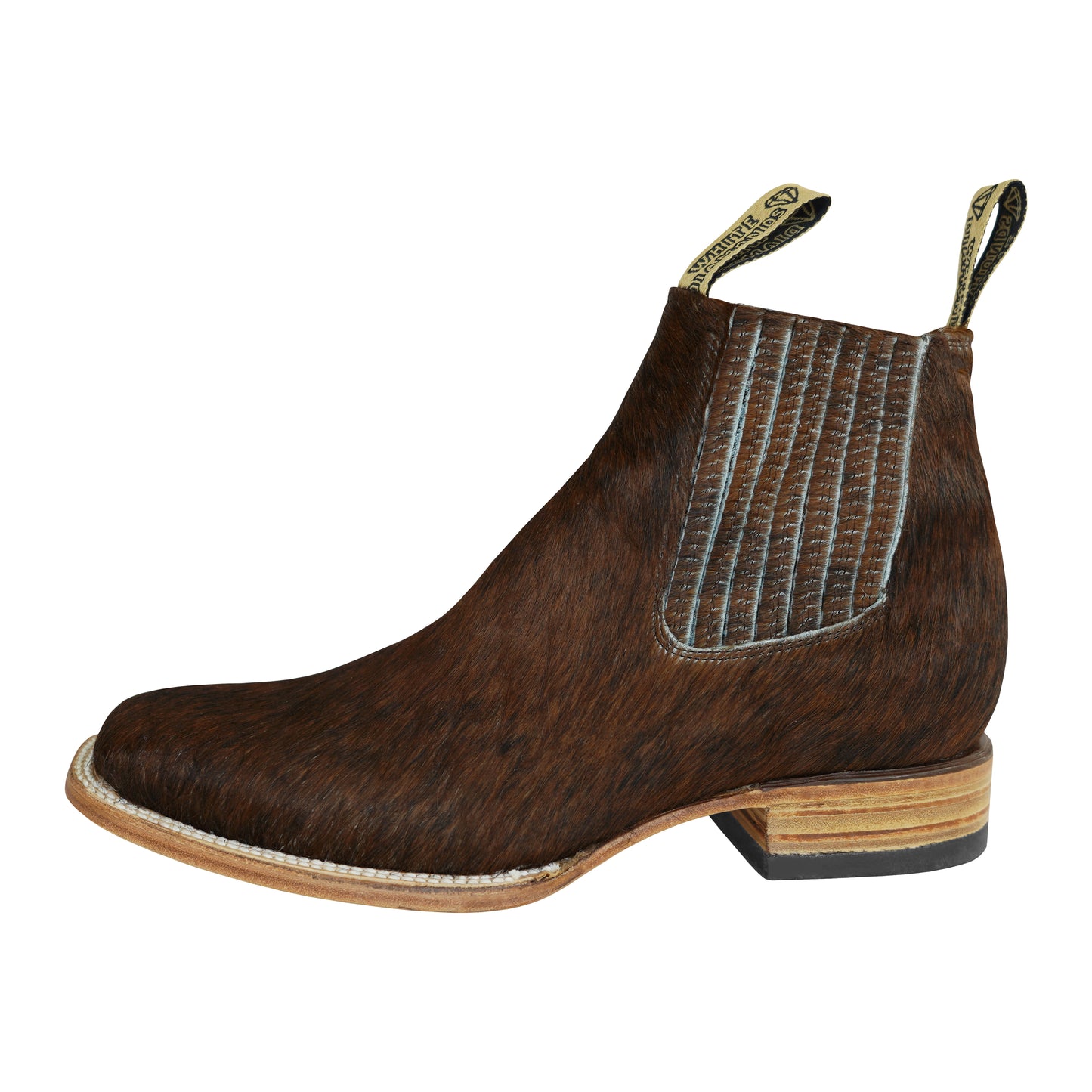 Men Imitation Cowhide Western Square Toe Chelsea Boot Square Toe