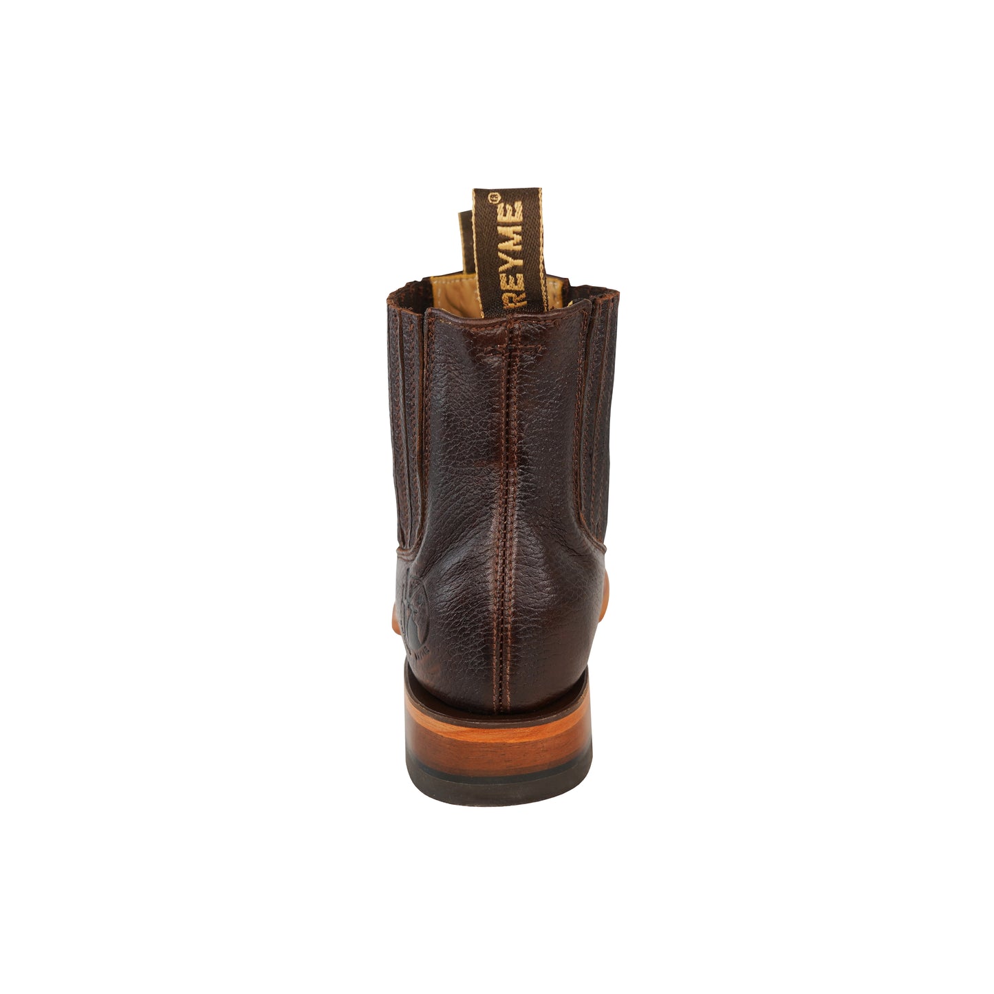 Brown Leather Square Toe Chelsea Boot