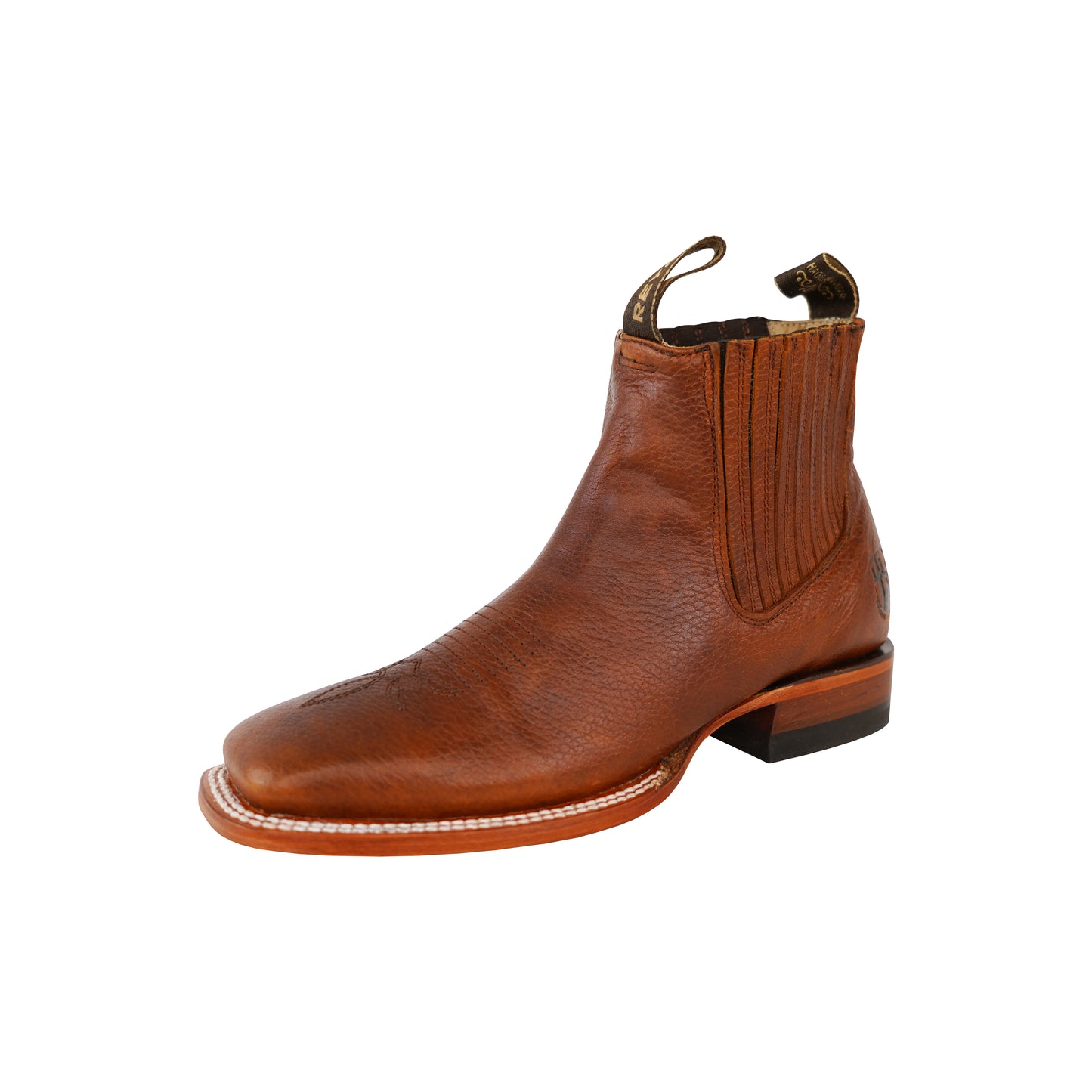 Honey Leather Square Toe Chelsea Boot