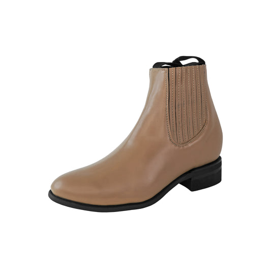 Sand Color Leather Chelsea Boot