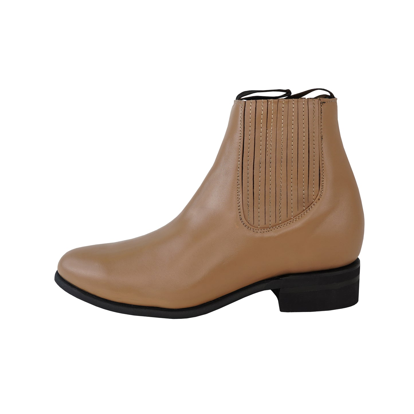 Sand Color Leather Chelsea Boot