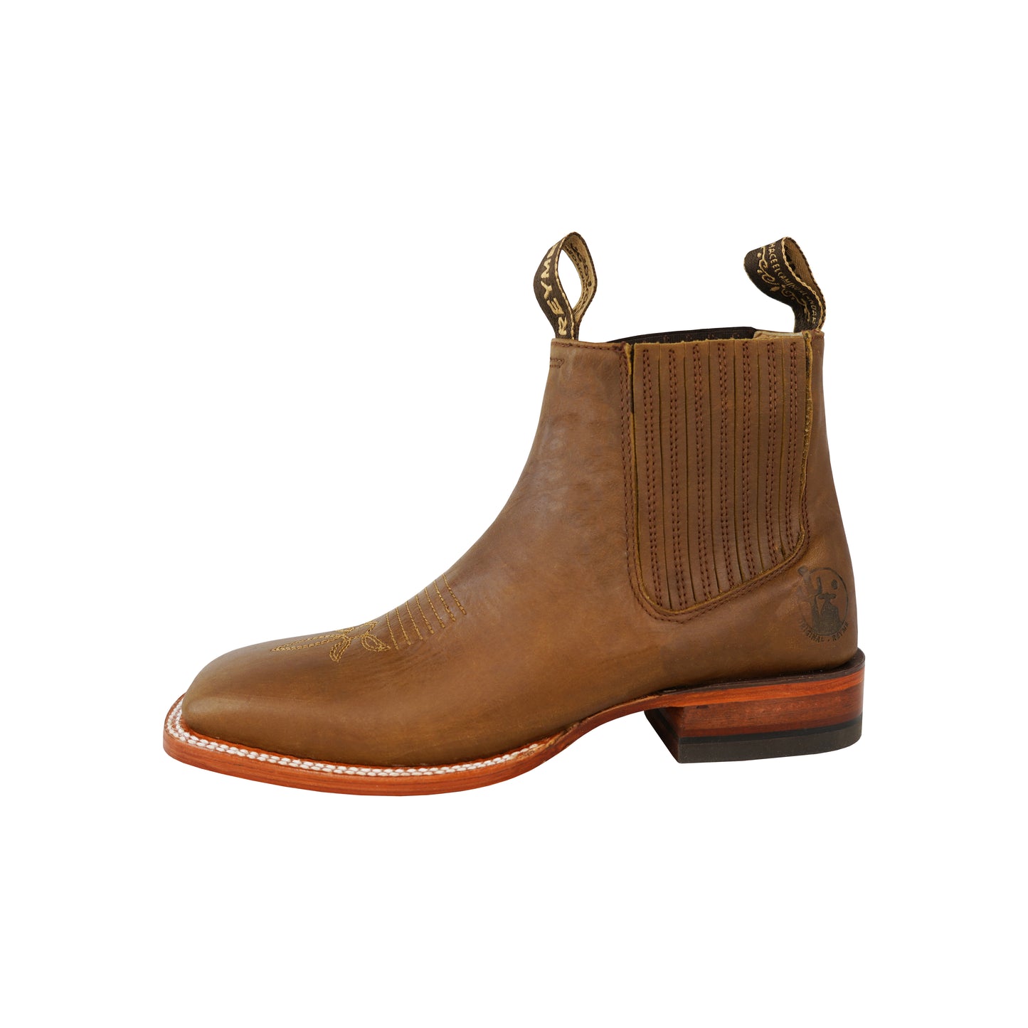 Crazy Thang Leather Square Toe Chelsea Boot