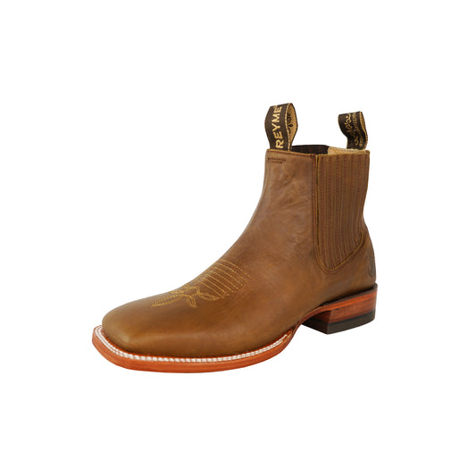Crazy Thang Leather Square Toe Chelsea Boot
